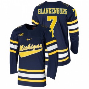 Michigan Wolverines Nick Blankenburg #7 Navy Replica Hockey Jersey Men