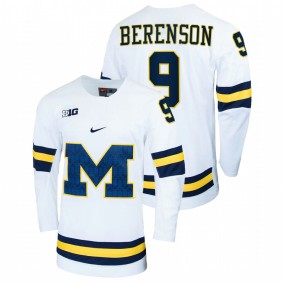 Michigan Wolverines Red Berenson #9 White Alumni Hockey Jersey Men