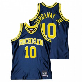 Michigan Wolverines Tim Hardaway Jr. Navy Throwback Alumni Basketball Men Jersey