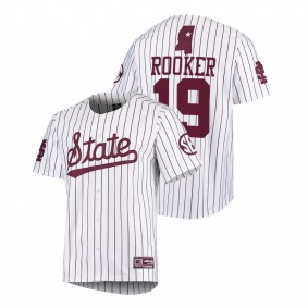 Brent Rooker Mississippi State Bulldogs #19 College Baseball Men White Jersey Alumni