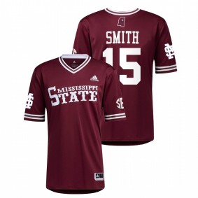 Mississippi State Bulldogs #15 Cade Smith College Baseball Maroon Jersey Men