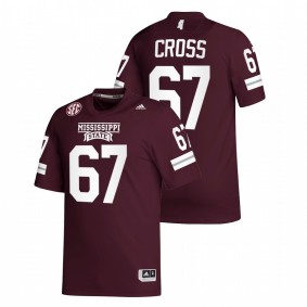 Charles Cross Mississippi State Bulldogs College Football Maroon #67 Jersey