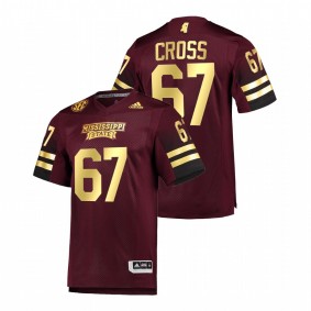 Charles Cross Mississippi State Bulldogs Special Game Maroon Premier Football #67 Jersey