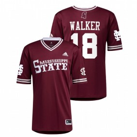 Mississippi State Bulldogs #18 Jack Walker College Baseball Maroon Jersey Men