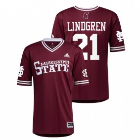 Mississippi State Bulldogs #21 Jacob Lindgren College Baseball Maroon Jersey Alumni Men