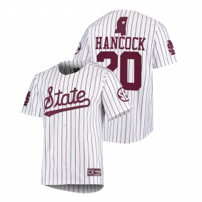 Luke Hancock Mississippi State Bulldogs #20 College Baseball Men White Jersey