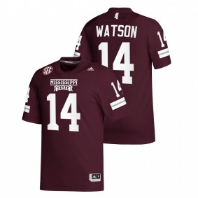 Nathaniel Watson Mississippi State Bulldogs 2021-22 Maroon College Football Replica #14 Jersey