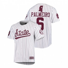 Rafael Palmeiro Mississippi State Bulldogs #6 College Baseball Men White Jersey Alumni