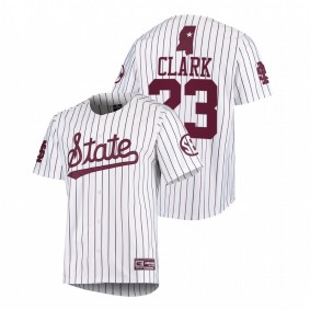 Will Clark Mississippi State Bulldogs #23 College Baseball Men White Jersey Alumni