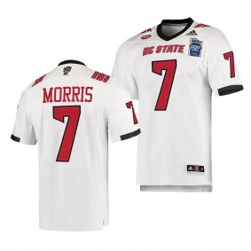 Men's MJ Morris NC State Wolfpack 2023 Pop-Tarts Bowl White #7 Football Jersey