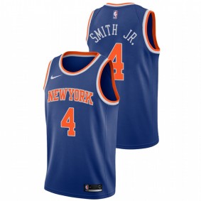 Dennis Smith Jr. New York Knicks 2020-21 Blue Icon 2020 NBA Draft Jersey