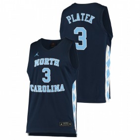 Andrew Platek North Carolina Tar Heels 2020-21 Navy College Basketball Alternate Jersey