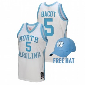 North Carolina Tar Heels Armando Bacot 2022 White Hardwood Classics Basketball Men Jersey