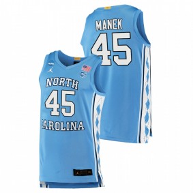 Brady Manek #45 Blue North Carolina Tar Heels Sweet 16 2022 NCAA March Madness Jersey