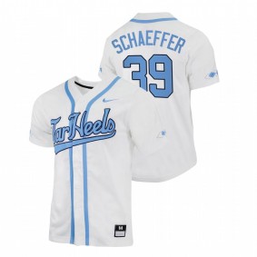 North Carolina Tar Heels #39 Brandon Schaeffer College Baseball White Jersey Replica Men