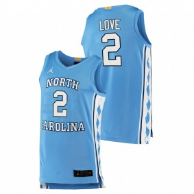 Caleb Love North Carolina Tar Heels 2020-21 Blue Authentic College Basketball Jersey