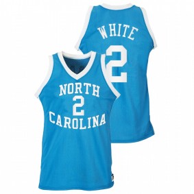 Coby White North Carolina Tar Heels Blue Heritage Road Jersey