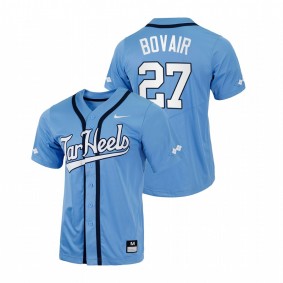 Connor Bovair North Carolina Tar Heels #27 College Baseball Men Blue Jersey