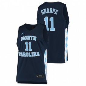 Day'Ron Sharpe North Carolina Tar Heels 2020-21 Navy College Basketball Alternate Jersey