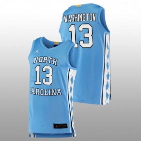 Jalen Washington #13 Blue North Carolina Tar Heels 2022 College Basketball Jersey