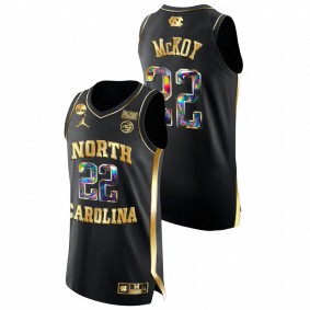 North Carolina Tar Heels Justin McKoy Black 2022 NCAA March Madness Golden Diamond Edition Men Jersey