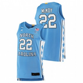 Justin McKoy #22 Blue North Carolina Tar Heels Sweet 16 2022 NCAA March Madness Jersey