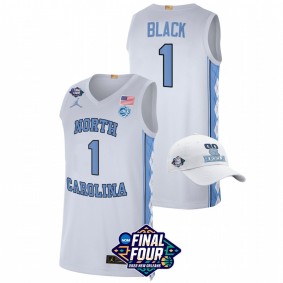 North Carolina Tar Heels Leaky Black White 2022 March Madness Final Four Basketball Men Jersey