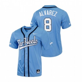 Patrick Alvarez North Carolina Tar Heels #8 College Baseball Men Blue Jersey