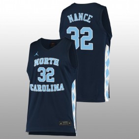 North Carolina Tar Heels Pete Nance 2022 Navy College Basketball Men Jersey