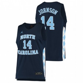 Puff Johnson North Carolina Tar Heels 2020-21 Navy College Basketball Alternate Jersey