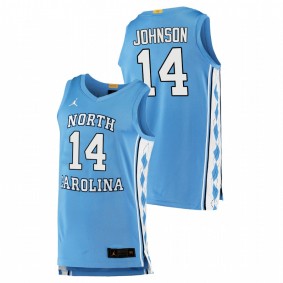 Puff Johnson North Carolina Tar Heels 2020-21 Blue Authentic College Basketball Jersey