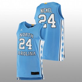 Tyler Nickel #24 Blue North Carolina Tar Heels 2022 College Basketball Jersey