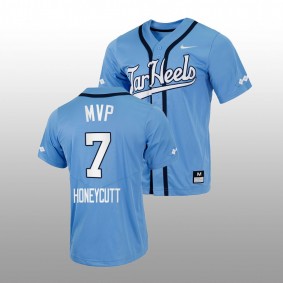 UNC Baseball #7 Vance Honeycutt 2022 ACC Championship MVP Blue Jersey Men