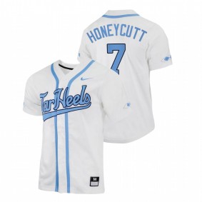 North Carolina Tar Heels #7 Vance Honeycutt College Baseball White Jersey Replica Men