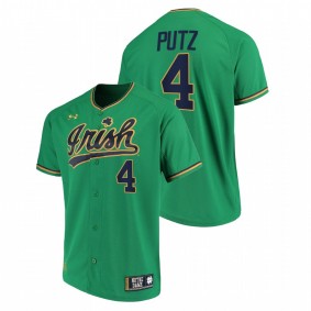 Carter Putz Notre Dame Fighting Irish #4 College Baseball Men Green Jersey Replica