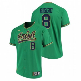 Cavan Biggio Notre Dame Fighting Irish #8 College Baseball Men Green Jersey Replica