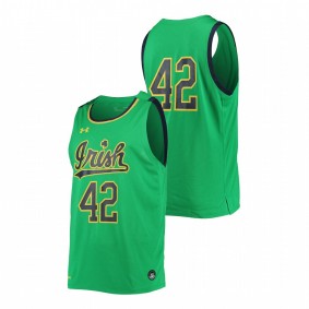 Men Notre Dame Fighting Irish #42 Green College Basketball Jersey