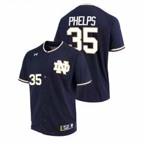 Notre Dame Fighting Irish #35 David Phelps College Baseball Navy Jersey Men