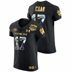 Jack Coan Notre Dame Fighting Irish 2022 Fiesta Bowl Black Golden Diamond Edition #17 Jersey