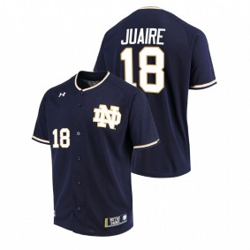 Notre Dame Fighting Irish #18 Nick Juaire College Baseball Navy Jersey Men