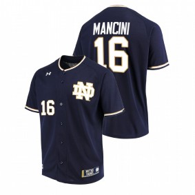 Notre Dame Fighting Irish #16 Trey Mancini College Baseball Navy Jersey Men