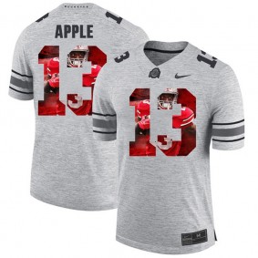 Men Ohio State Buckeyes Eli Apple #13 Gray Football Player Pictorital Gridiron Fashion Limited Jersey