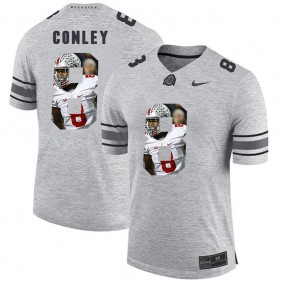 Men Ohio State Buckeyes Gareon Conley #8 Gray Football Player Pictorital Gridiron Fashion Limited Jersey