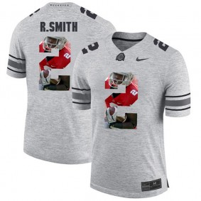 Men Ohio State Buckeyes Rod Smith #2 Gray Football Player Pictorital Gridiron Fashion Limited Jersey