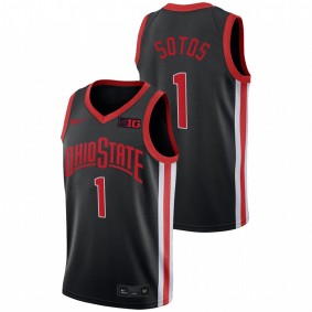 Jimmy Sotos Ohio State Buckeyes 2021 Anthracite Alternate Throwback 90s Jersey