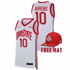 Ohio State Buckeyes Justin Ahrens 2021-22 Ahrens College Basketball Free Hat Men Jersey