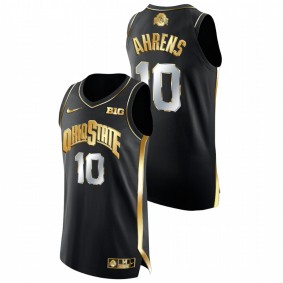 Ohio State Buckeyes Justin Ahrens Black Golden Edition College Basketball Jersey