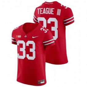 Master Teague III Ohio State Buckeyes 2021-22 All Scarlet College Football Elite Jersey