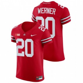 Pete Werner Ohio State Buckeyes All Scarlet College Football NFL Elite Jersey