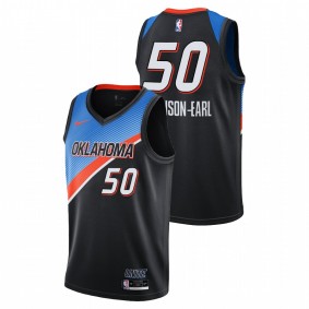 Jeremiah Robinson-Earl Oklahoma City Thunder Black City Edition 2021 NBA Draft Jersey